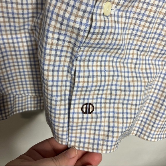 David Donahue checked button down shirt size 15.5 - Picture 2 of 4